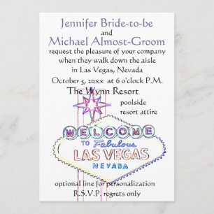 Invitación Boda de Las Vegas: camina por el pasillo