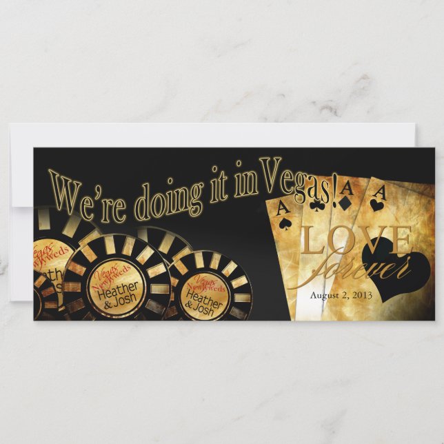 Invitación Boda de Las Vegas Deluxe (Anverso)