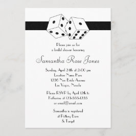 Invitación Boda de Las Vegas Ducha de novias Tema de los dado