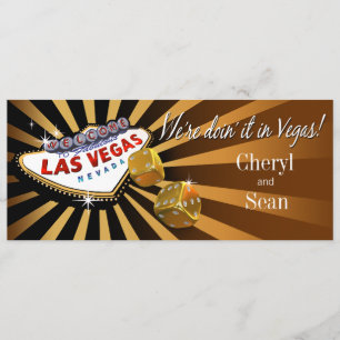 Invitación Boda de Las Vegas Starburst topaz oro negro