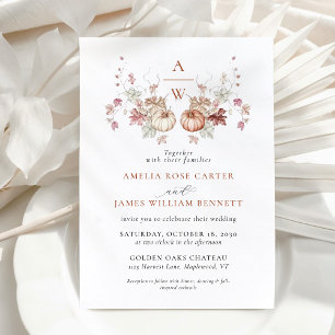 Invitación Boda de las Vines de la Calabaza Minimalista de Ca