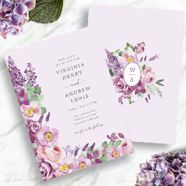 Invitación Boda de lavadora acuarela floral