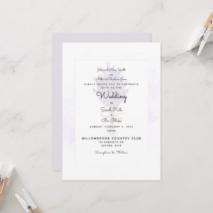 Invitación Boda de lavanda con ambos padres incluidos