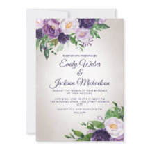 Boda de lavanda con vegetación y morado ciruela