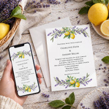 Boda de lavanda florales limones