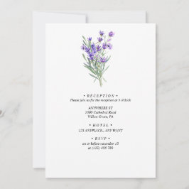 Invitación Boda de lavanda minimalista Floral