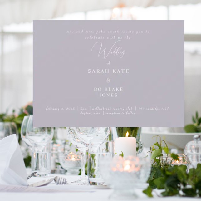 Invitación Boda de Lavanda Moderna Padres de Novia (Subido por el creador)