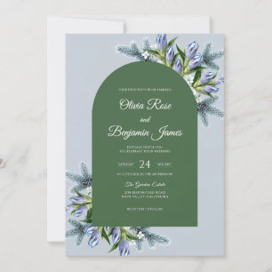 Invitación Boda de lavanda, olivo, ramita y eucalipto