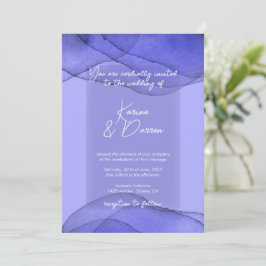 Invitación Boda de lavanda violeta azul moderno