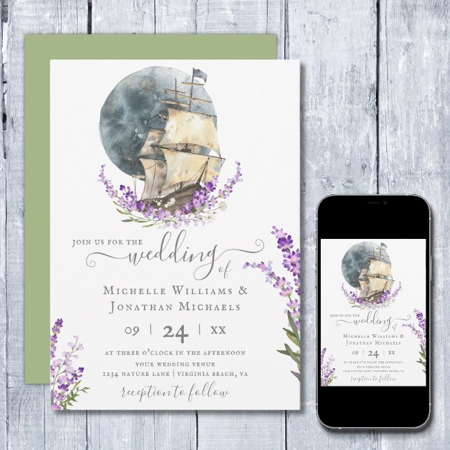 Invitación Boda de Lavandería Náutica Náutica (Subido por el creador)