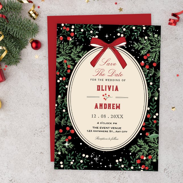 Invitación Boda de lazo de cereza clásico (Subido por el creador)