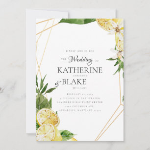Invitación Boda de Lemons Tropical II Mediterráneo
