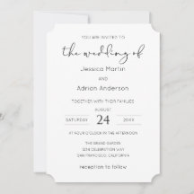 Boda de Letra Minimalista