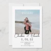 Boda de letras de mano fotográfica contemporánea