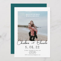 Boda de letras de mano fotográfica contemporánea