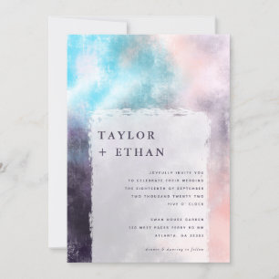 Invitación Boda de lienzo pintado moderno