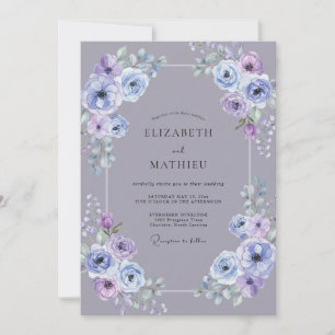 Invitación Boda de Lila Lavanda Peonía