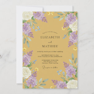 Invitación Boda de Lila Radiante Ocre