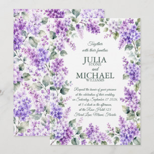 Invitación Boda de lilas