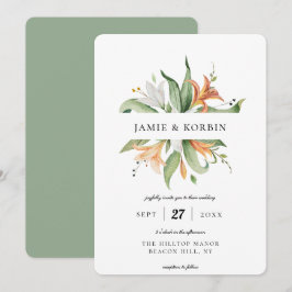 Invitación Boda de Lily Floral Botánica Moderna
