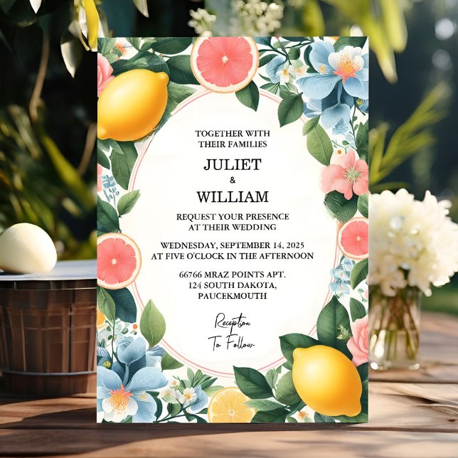 Invitación Boda de limón de limón de limón de arca (Subido por el creador)