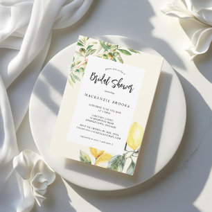 Invitación Boda de limón elegante en el jardín mediterráneo
