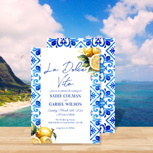 Invitación Boda de limón italiano La Dolce Vita