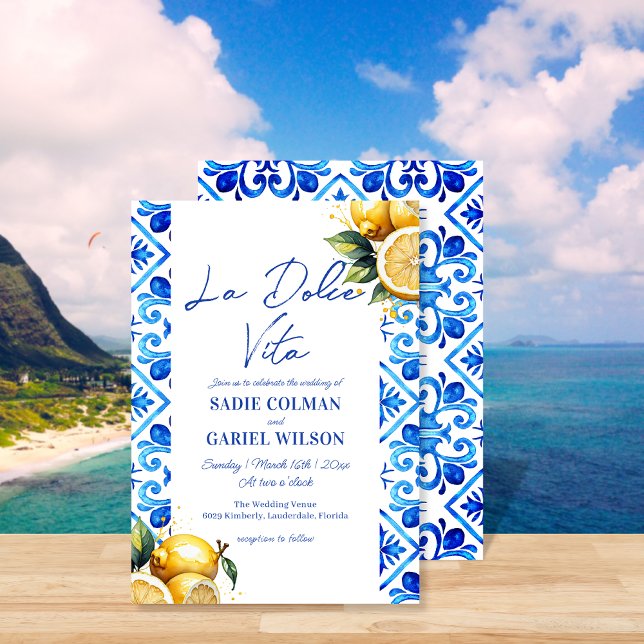 Invitación Boda de limón italiano La Dolce Vita (Subido por el creador)