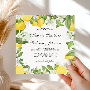 Invitación Boda de limonero cítrico todo en uno