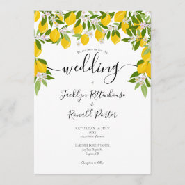 Invitación Boda de limones con vegetación