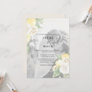 Invitación Boda de limones fotográficos modernos y discretos