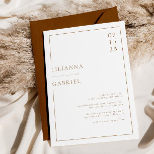 Invitación Boda de línea Minimalista simple y elegante