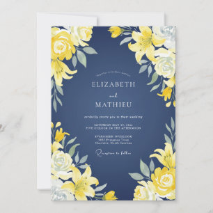 Invitación Boda de Lirio Amarillo de la Marina