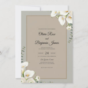 Invitación Boda de Lirio de Calla Blanco