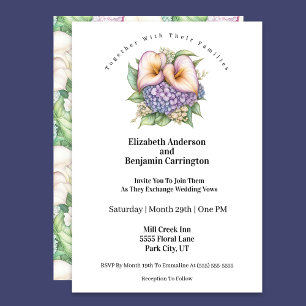 Invitación Boda de Lirio de Calla Pastel Precioso