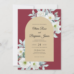 Invitación Boda de Lirio de Champán de Borgoña