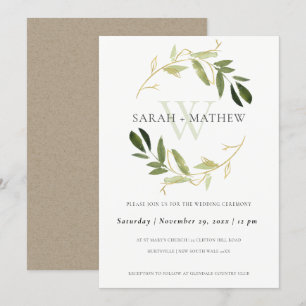 INVITACIÓN BODA DE LLUVIA DE AGUA DE COLOR DE AGUA VERDE ORO