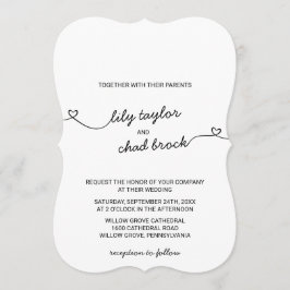 Invitación Boda de los corazones de amor