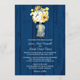 Invitación Boda de los girasoles del Blue Barn Mason Jar Dais