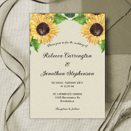 Invitación Boda de los girasoles en el campo ruso