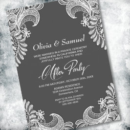 Invitación Boda De Los Lazos Gris Después Del Fiesta