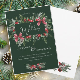 Invitación Boda de los Navidades de la Fiesta Verde de Esmera