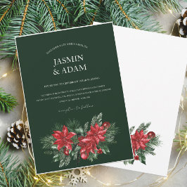 Invitación Boda de los Navidades de la Fiesta Verde de Esmera