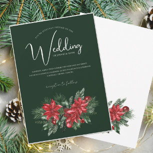 Invitación Boda de los Navidades de la Fiesta Verde de Esmera