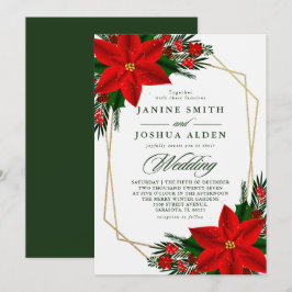 Invitación Boda de los Navidades de Pine Greenery de la Poins