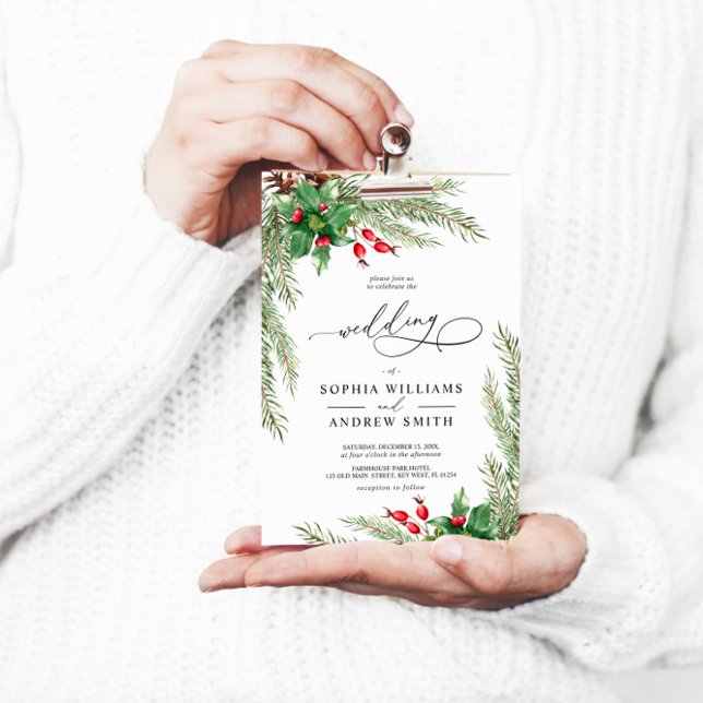 Invitación Boda de los navidades Red Berries (Subido por el creador)