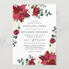 Invitación Boda de los Navidades rusos de invierno rojos de P