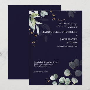 Invitación Boda de los padres de la novia con elegancia de eu