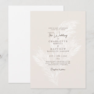 Invitación Boda de los padres de la novia moderna y neutral d