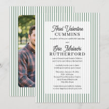 Boda de los padres del novio con raya verde rústic